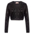 Women's Shining Long Sleeve Jacket Cropped Length - menochic